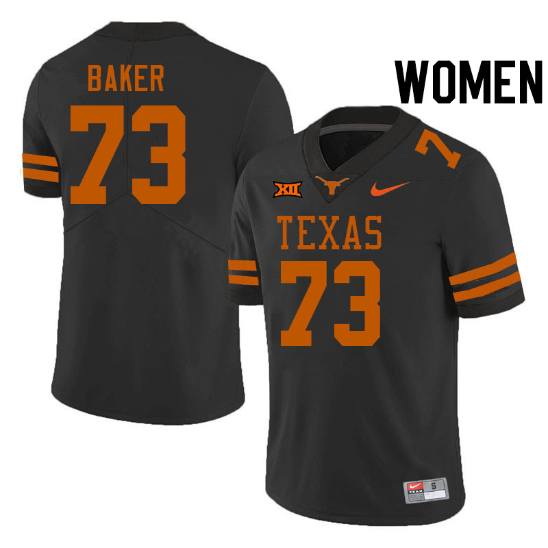 Women #73 Brandon Baker Texas Longhorns College Football Jerseys Stitched-Black